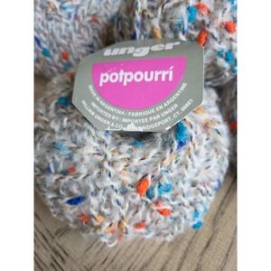 Unger Yarn Potpourri Yarn Acrylic Mohair Wool Blend #30546 Lot Of 5 Vintage New